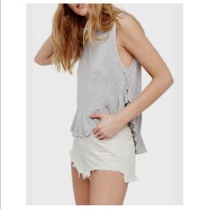 We The Free ruffle bottom hi sides tank M